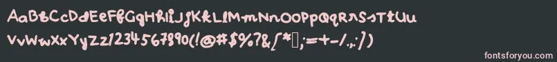 Czcionka Ohhay – różowe czcionki na czarnym tle