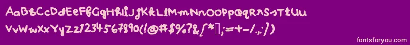 Ohhay Font – Pink Fonts on Purple Background