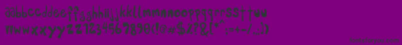 Pleej-Schriftart – Schwarze Schriften auf violettem Hintergrund