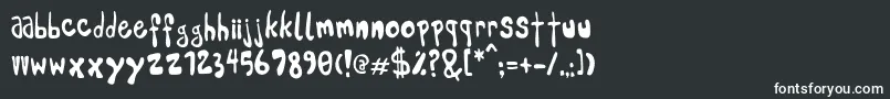 フォントPleej – 黒い背景に白い文字