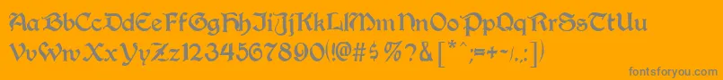 AugustaRegular-Schriftart – Graue Schriften auf orangefarbenem Hintergrund
