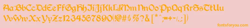 AugustaRegular Font – Orange Fonts on Pink Background