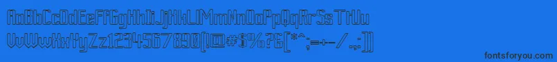 Шрифт ArdourOutline – чёрные шрифты на синем фоне