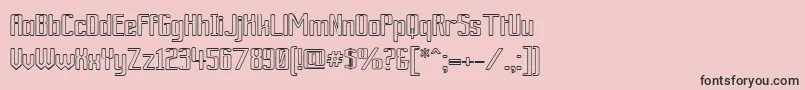 ArdourOutline Font – Black Fonts on Pink Background