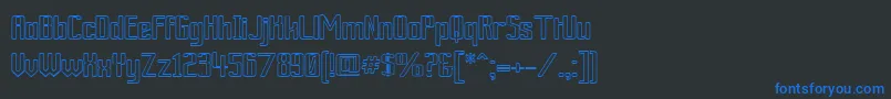 ArdourOutline-Schriftart – Blaue Schriften auf schwarzem Hintergrund