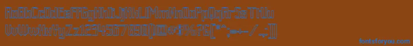ArdourOutline-fontti – siniset fontit ruskealla taustalla