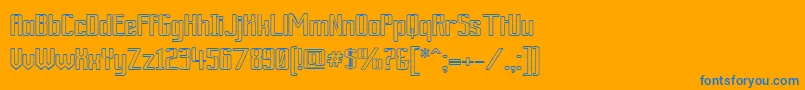 ArdourOutline Font – Blue Fonts on Orange Background