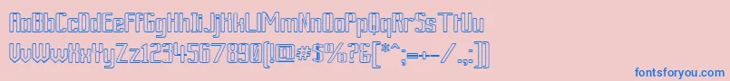Saiba mais sobre a fonte ArdourOutline Fonte ArdourOutline – fontes azuis em um fundo rosa