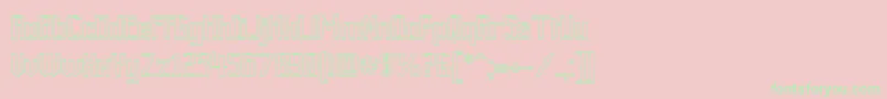 fuente ArdourOutline – Fuentes Verdes Sobre Fondo Rosa