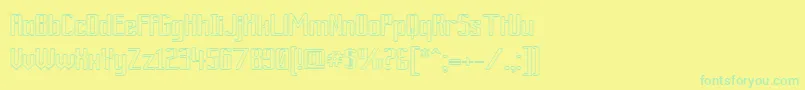 ArdourOutline Font – Green Fonts on Yellow Background