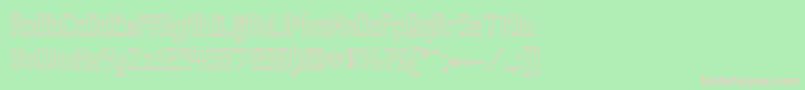 ArdourOutline Font – Pink Fonts on Green Background