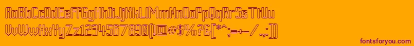 ArdourOutline Font – Purple Fonts on Orange Background