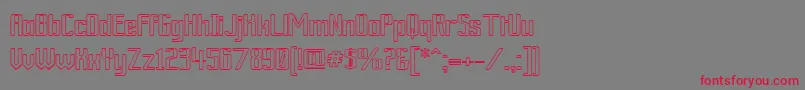 ArdourOutline Font – Red Fonts on Gray Background