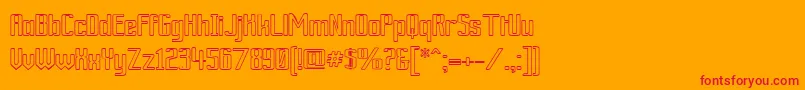 ArdourOutline Font – Red Fonts on Orange Background