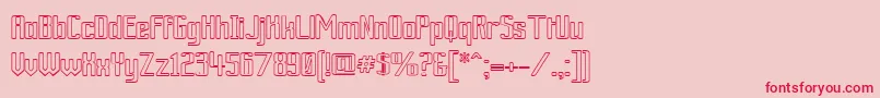 フォントArdourOutline – ピンクの背景に赤い文字