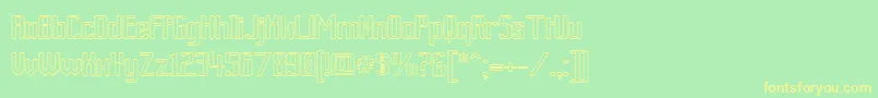 Шрифт ArdourOutline – жёлтые шрифты на зелёном фоне