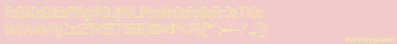 ArdourOutline Font – Yellow Fonts on Pink Background