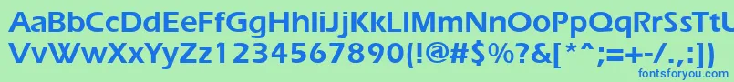 フォントErgoeBold – 青い文字は緑の背景です。