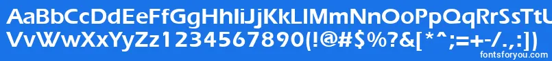 フォントErgoeBold – 青い背景に白い文字