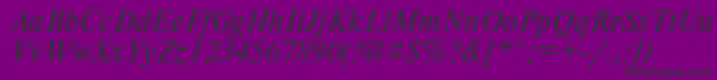 Tmsdli-Schriftart – Schwarze Schriften auf violettem Hintergrund