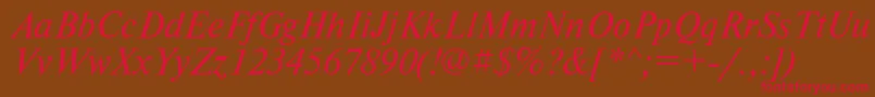 Tmsdli Font – Red Fonts on Brown Background