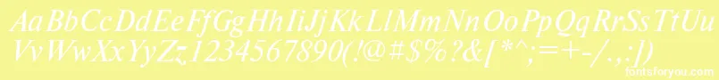 フォントTmsdli – 黄色い背景に白い文字