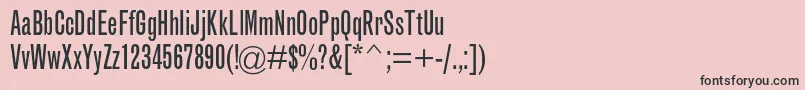 GrotesquemtstdExtracond Font – Black Fonts on Pink Background