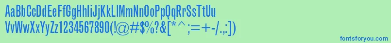 fuente GrotesquemtstdExtracond – Fuentes Azules Sobre Fondo Verde