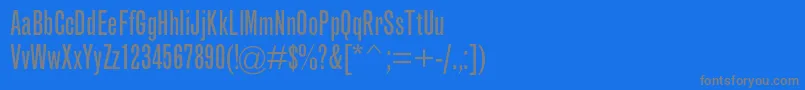 GrotesquemtstdExtracond Font – Gray Fonts on Blue Background
