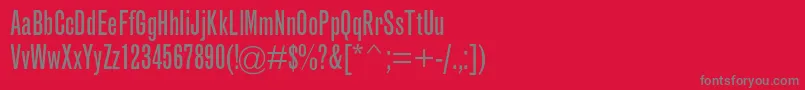 GrotesquemtstdExtracond Font – Gray Fonts on Red Background