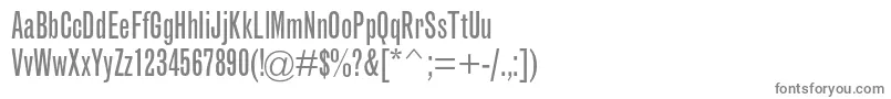 フォントGrotesquemtstdExtracond – 白い背景に灰色の文字