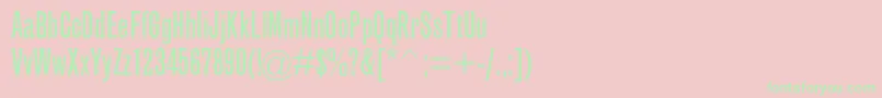 Шрифт GrotesquemtstdExtracond – зелёные шрифты на розовом фоне