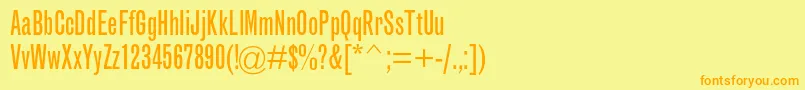 Шрифт GrotesquemtstdExtracond – оранжевые шрифты на жёлтом фоне
