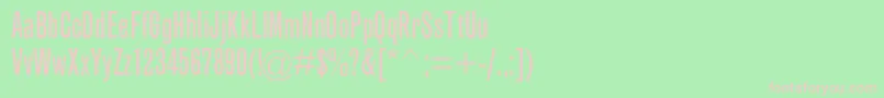 GrotesquemtstdExtracond Font – Pink Fonts on Green Background