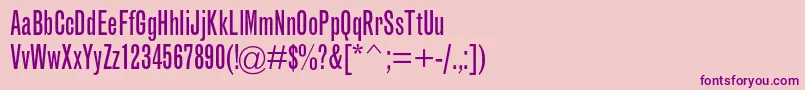 GrotesquemtstdExtracond Font – Purple Fonts on Pink Background