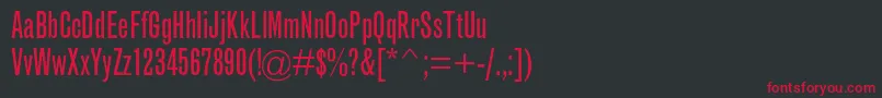 fuente GrotesquemtstdExtracond – Fuentes Rojas Sobre Fondo Negro