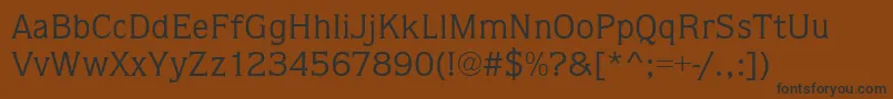 QuaggaBook Font – Black Fonts on Brown Background