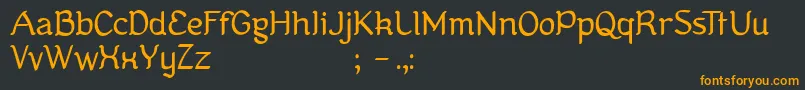 フォントKanis – 黒い背景にオレンジの文字