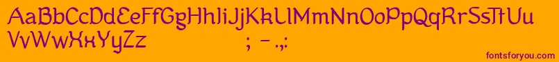 Шрифт Kanis – фиолетовые шрифты на оранжевом фоне