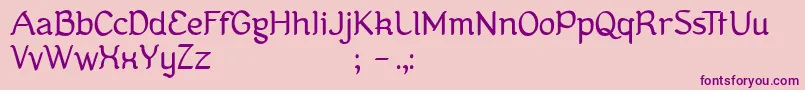 Lisätietoja Kanis-fontista Kanis-fontti – violetit fontit vaaleanpunaisella taustalla