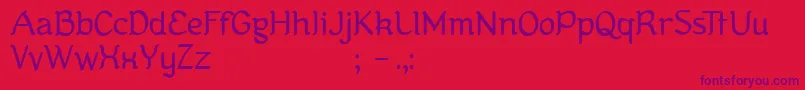 Шрифт Kanis – фиолетовые шрифты на красном фоне