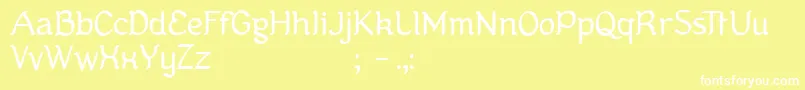 フォントKanis – 黄色い背景に白い文字