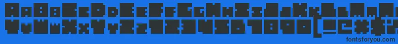 BigBadBlocks Font – Black Fonts on Blue Background