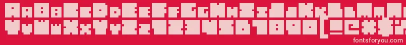 fuente BigBadBlocks – Fuentes Rosadas Sobre Fondo Rojo