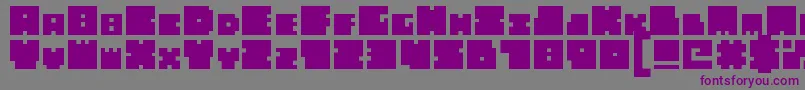BigBadBlocks Font – Purple Fonts on Gray Background