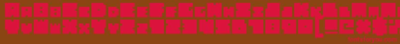 BigBadBlocks Font – Red Fonts on Brown Background
