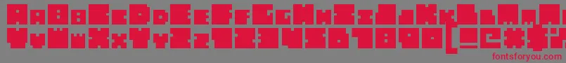Police BigBadBlocks – polices rouges sur fond gris