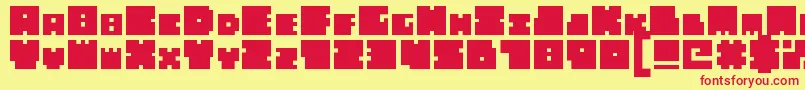 BigBadBlocks Font – Red Fonts on Yellow Background