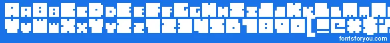 fuente BigBadBlocks – Fuentes Blancas Sobre Fondo Azul