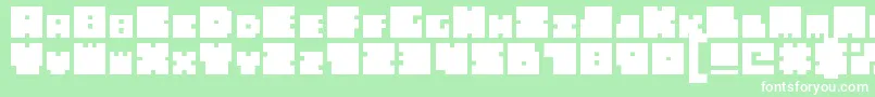 Шрифт BigBadBlocks – белые шрифты на зелёном фоне